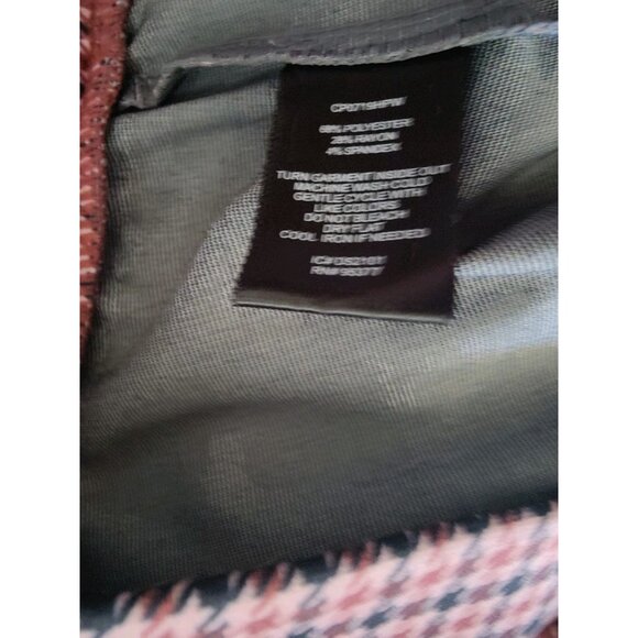 Sanctuary Carnaby Pink Plaid Ankle Trouser Pants Straight High Rise XL NWT - Picture 4 of 7